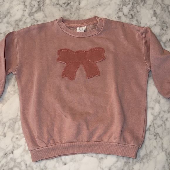 H&M Cute Bow Sweatshirts in Pink and Cream Bundle 2T - Picture 9 of 13